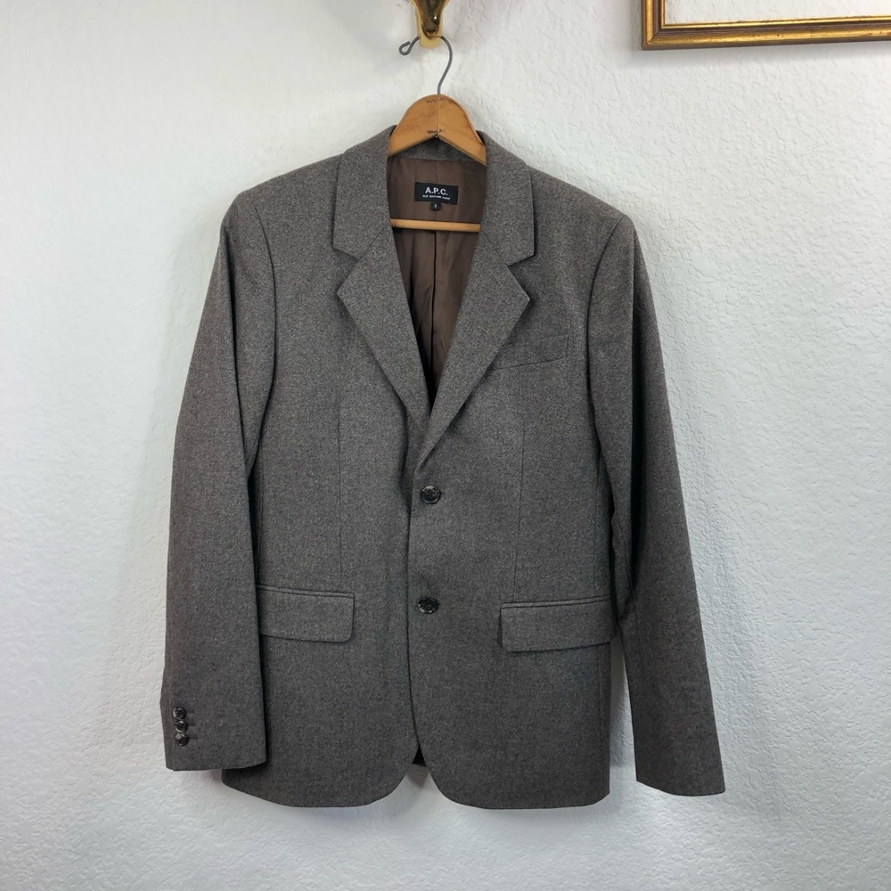 A.P.C. Spencer Virgin Wool Flannel Blazer Jacket
